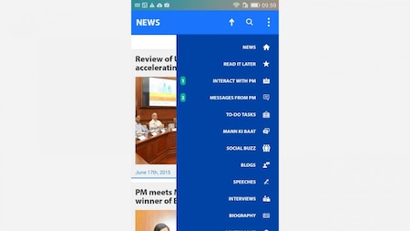 Narendra Modi app: Plenty of content sections