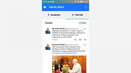 Narendra Modi app: Social connect