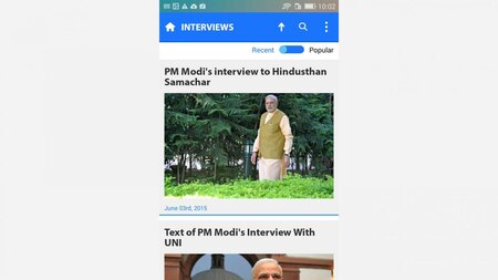 Narendra Modi app: Interviews