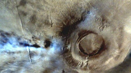 Martian clouds around Arsia Mons
