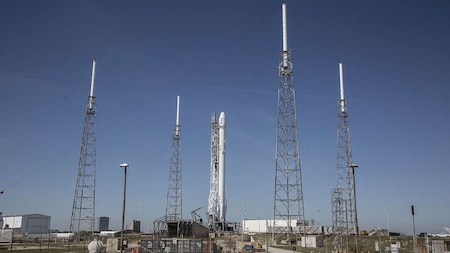 Falcon 9 and Dragon ready for blast off