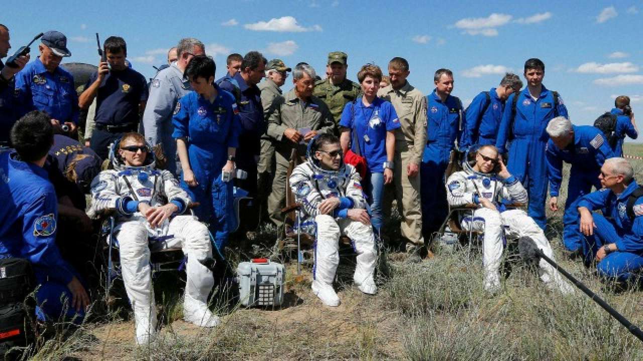 Watch Welcome home! Tim Peake Tim Kopra and Yuri Malenchenko are back from the International Space Station