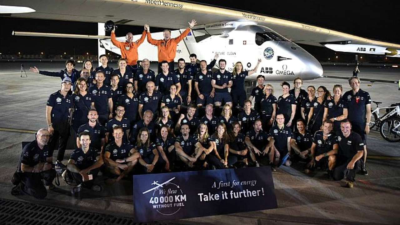 In Pictures Solar Impulse 2 Completes First Solar powered Flight In Pictures Solar Impulse 2 Completes First Solar powered Flight