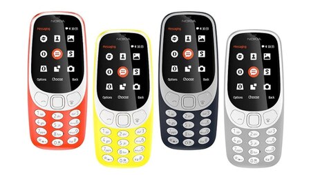 Nokia 3310 in Warm Red, Yellow, Dark Blue and Grey