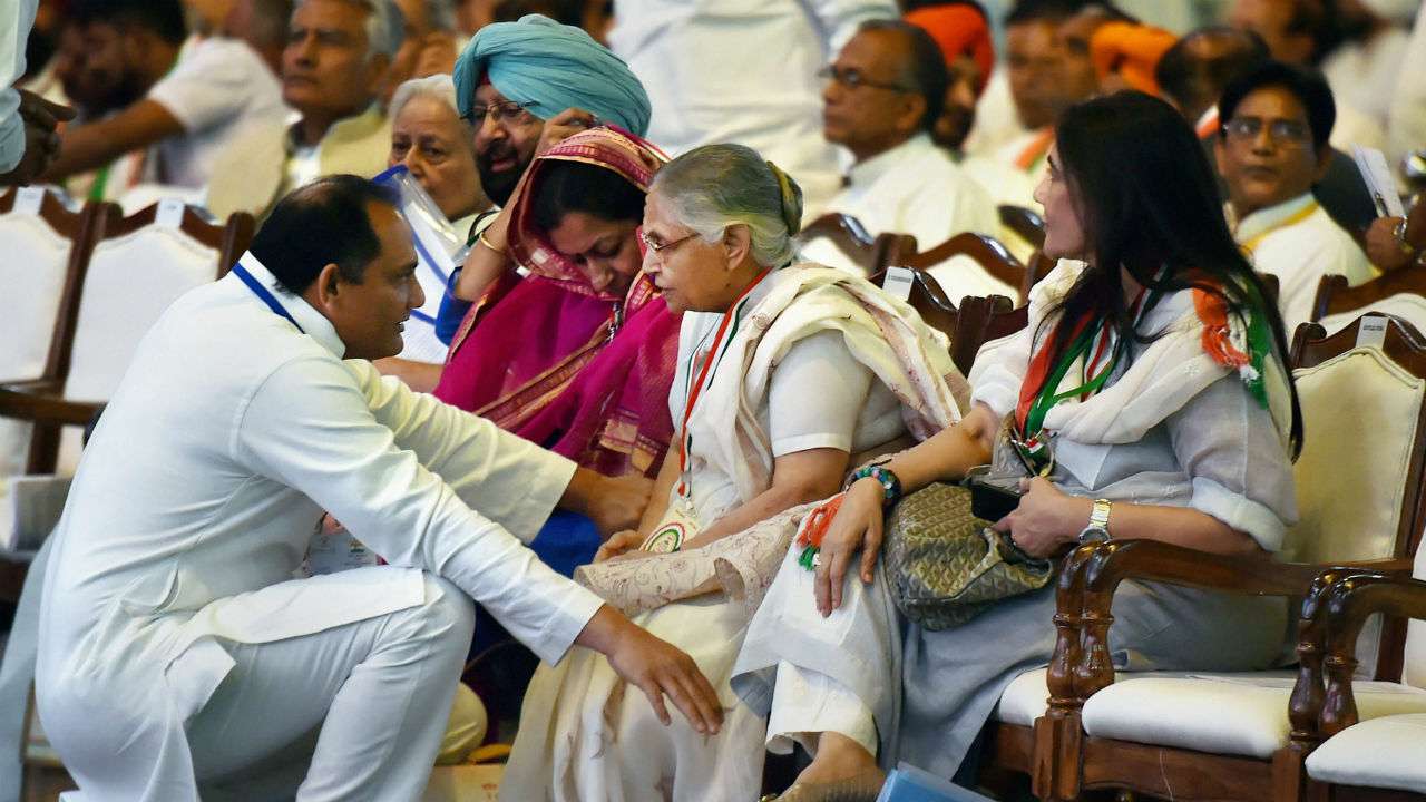 Former Delhi Chief Minister Sheila Dikshit, Congress leader Mohammad Azharuddin