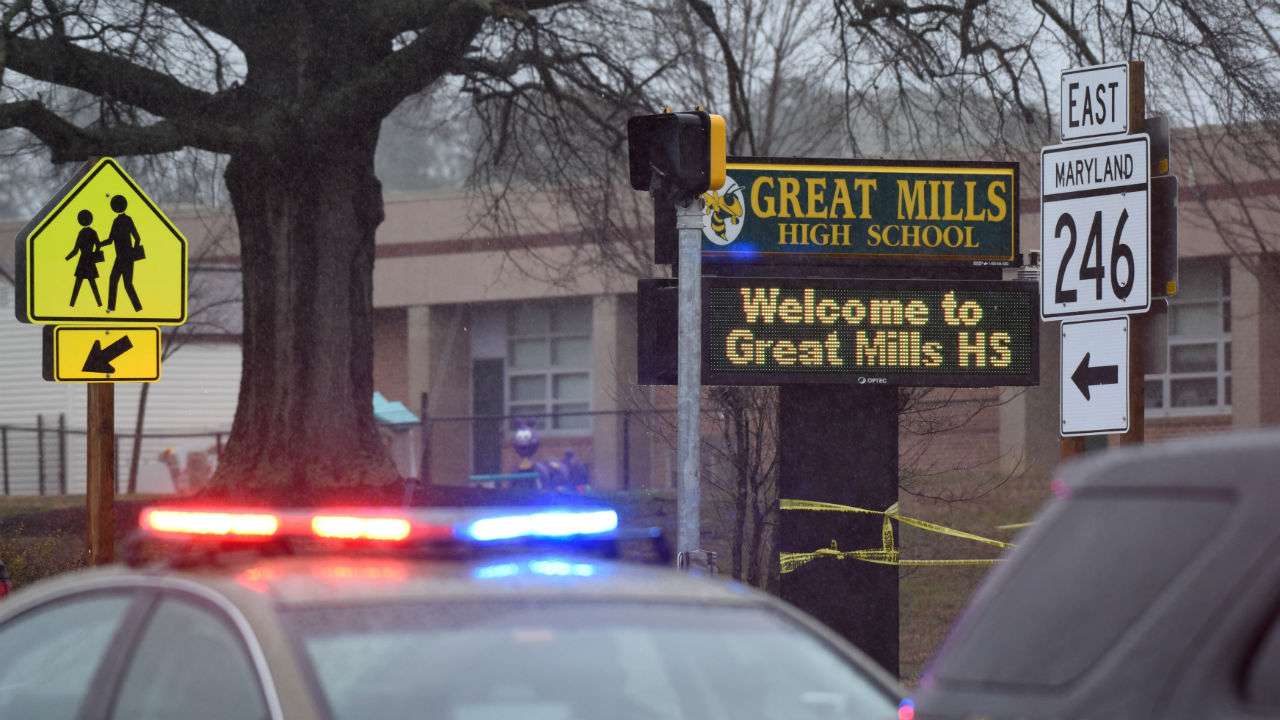 Maryland high school shooter dies after exchange with officer, says sheriff