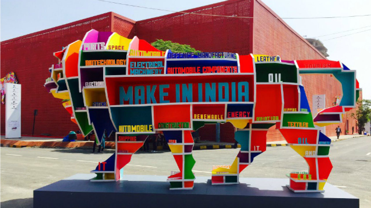 pm modi on board the make in india bus dna india