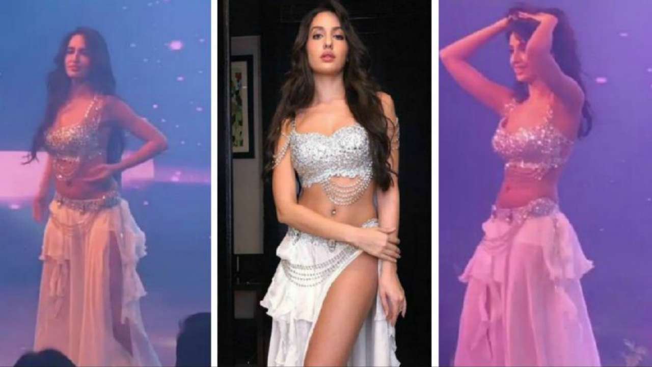 Nora Fatehi dazzles in embellished bralette and belly dancing