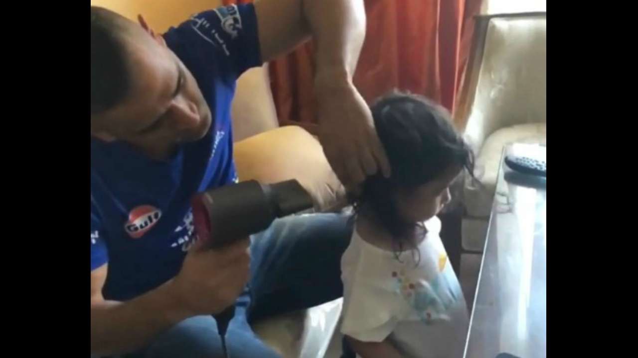 Watch After Blowing Rcb Away Doting Dad Ms Dhoni Blow Dries Ziva S Hair The movie is based on the life of one of india's best cricketers, mahendra singh dhoni. after blowing rcb away doting dad ms