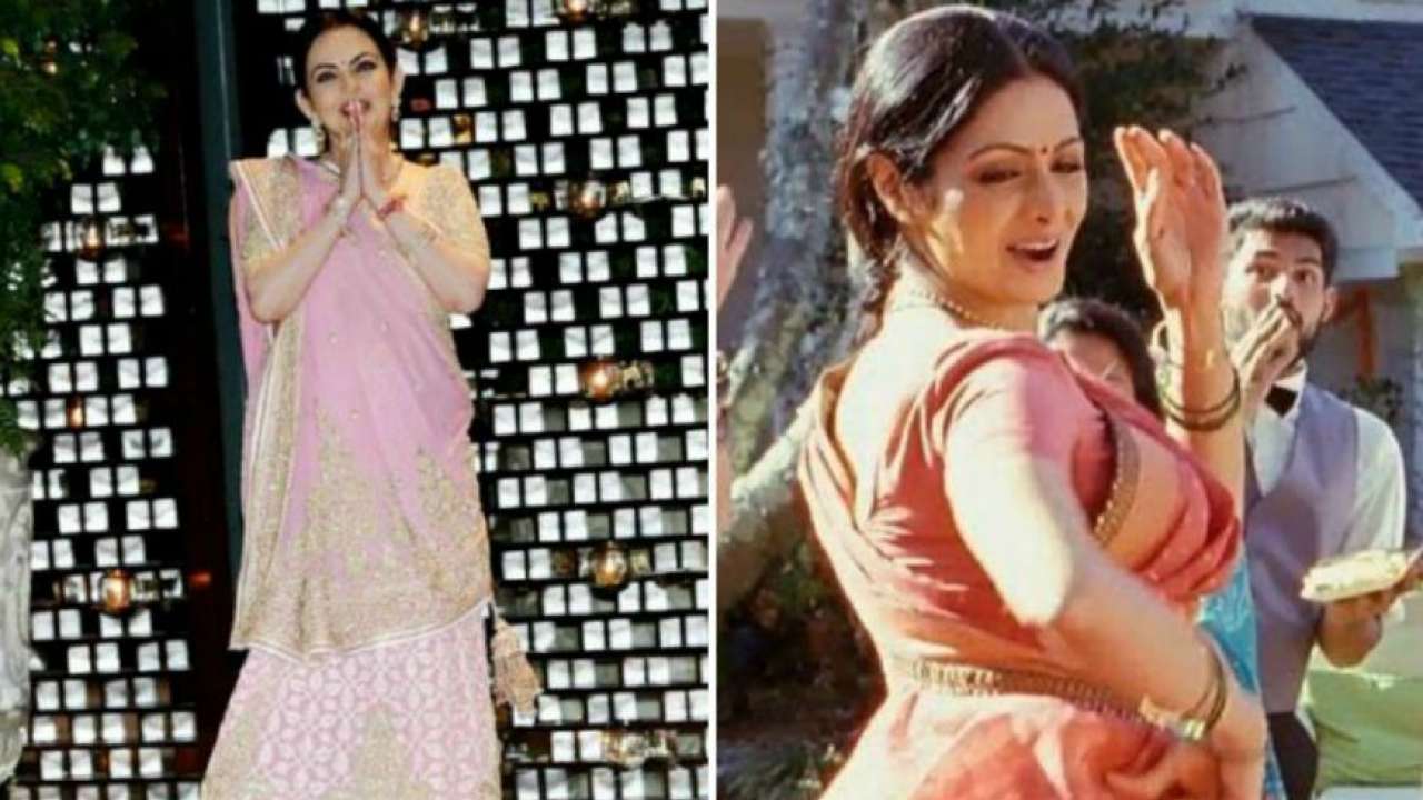 Watch: Nita Ambani dances to Sridevi's song at daughter Isha Ambani's  engagement