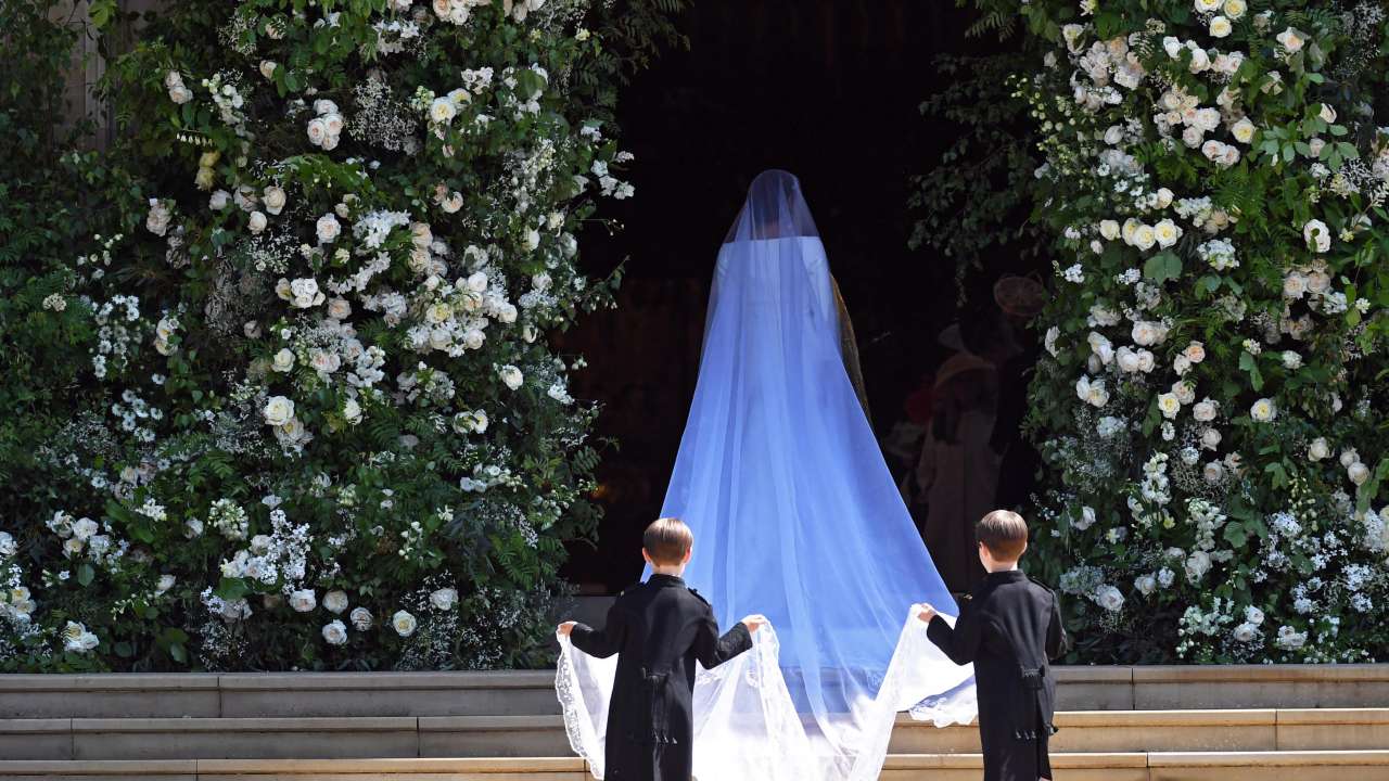 Meghan Marke enters the Chapel