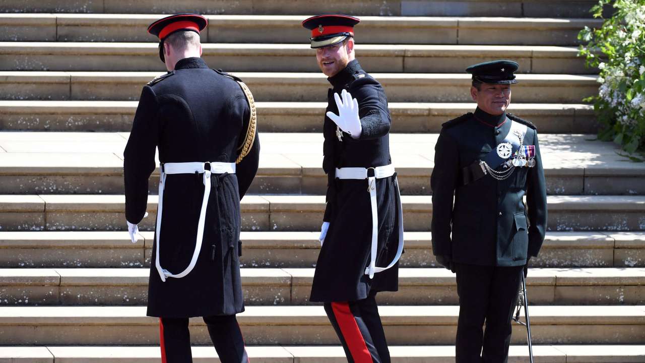 Prince Harry and his best man brohter Prince William