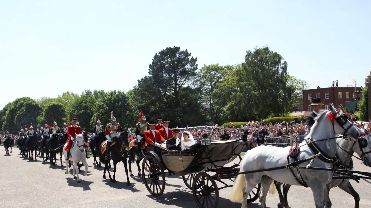 Meghan Markle and Prince Harry post their wedding