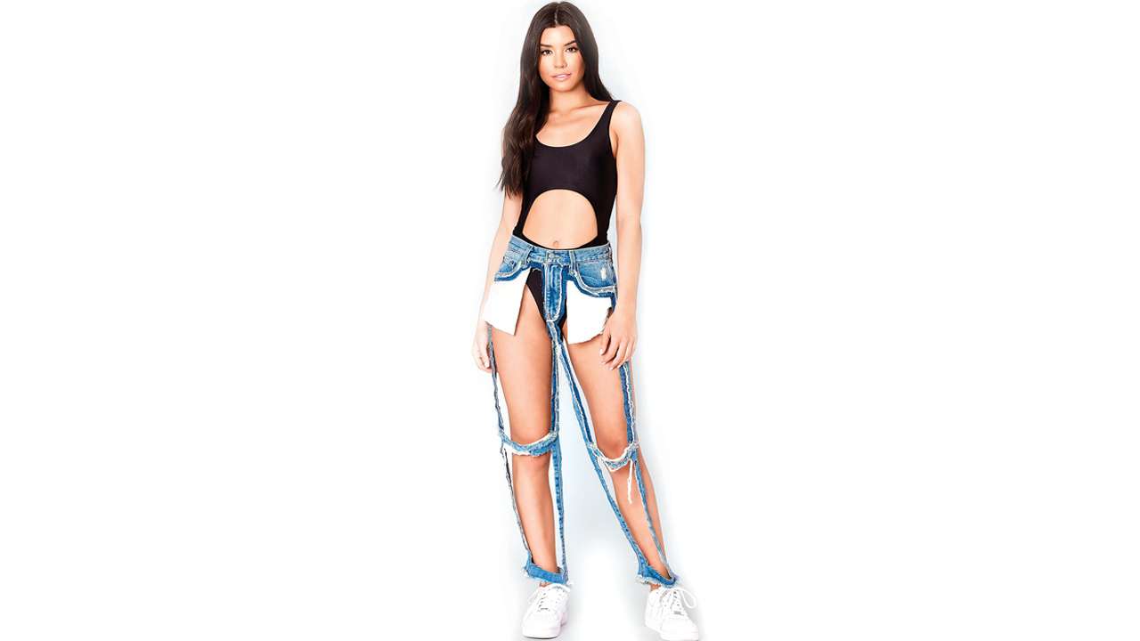 Would you dare to wear these extreme cut-out denims?
