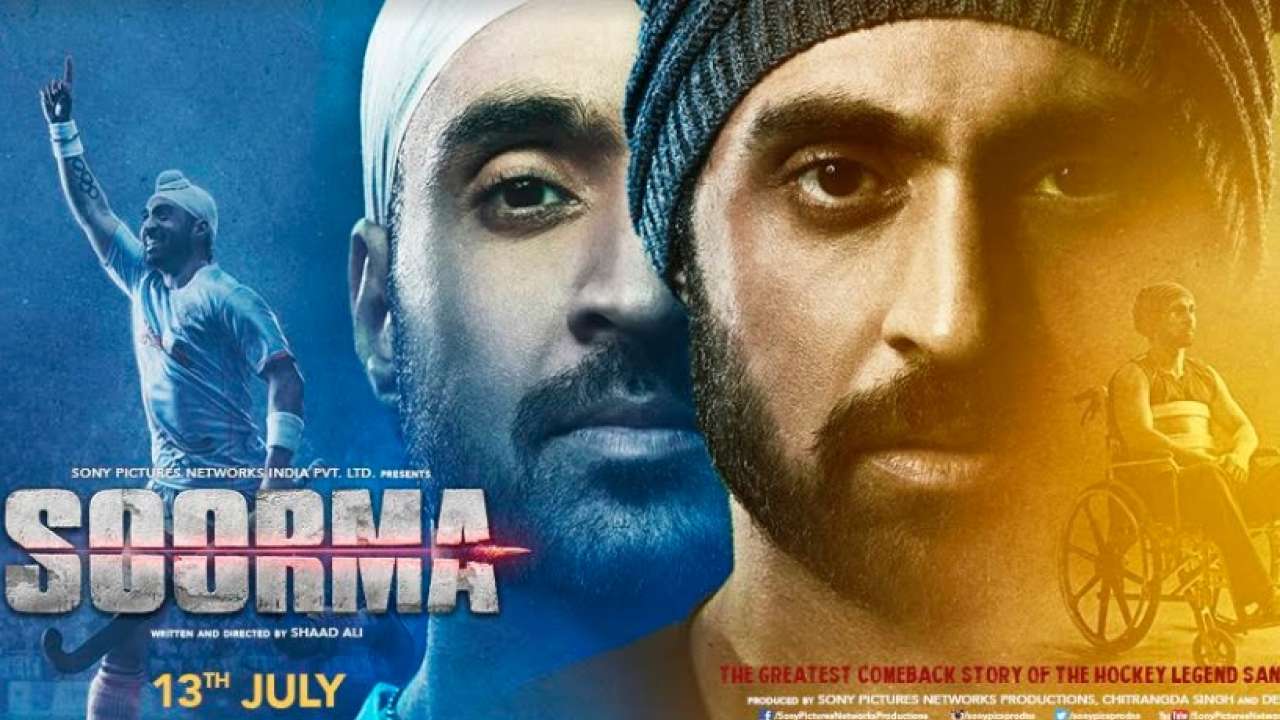 Diljit Dosanjh Unveiled The Latest Soorma Poster At His Uk Concert diljit dosanjh unveiled the latest