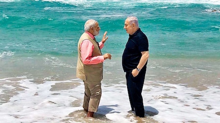 Modi and his Israeli counterpart Benjamin Netanyahu