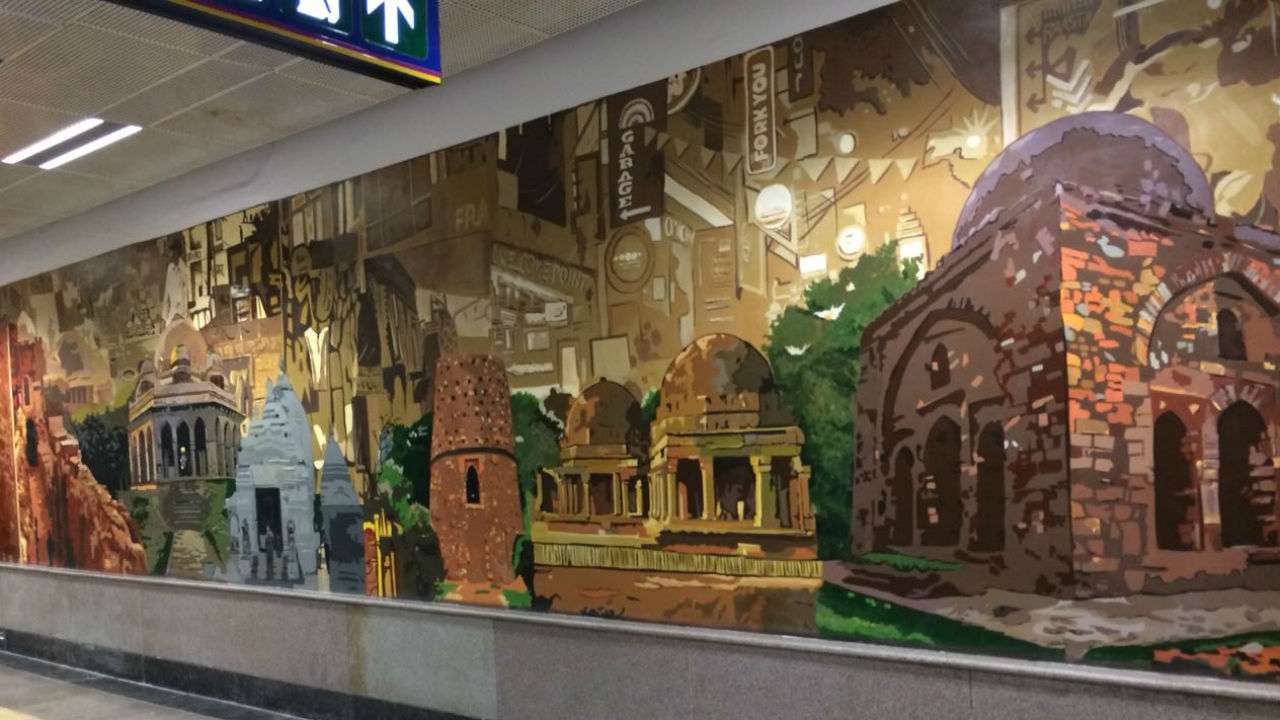 In Pics: With Artwork, grahics and stunning murals, you would want to travel by Delhi Metro's Magenta Line everyday