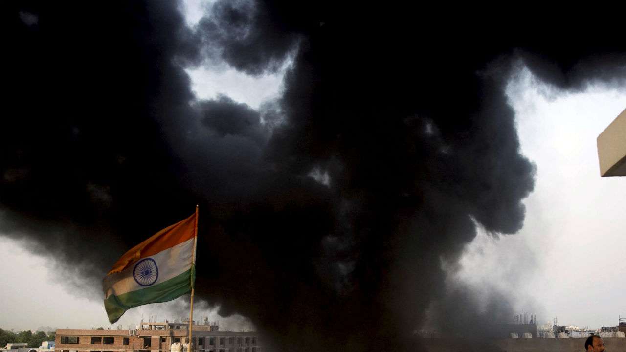 In Pics: Smoke covers south Delhi skyline as 'highest category' of fire engulfs Malviya Nagar godown