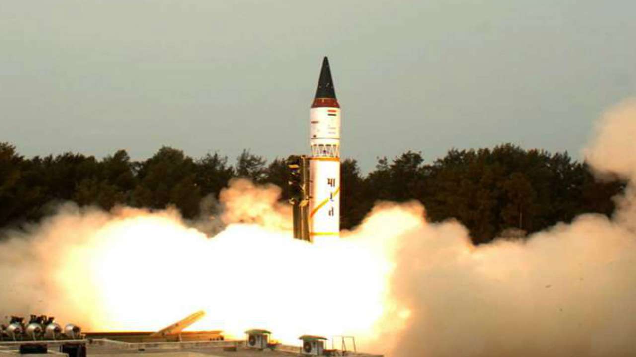 Nuclear-capable Agni-5 ballistic missile successfully test-fired off ...