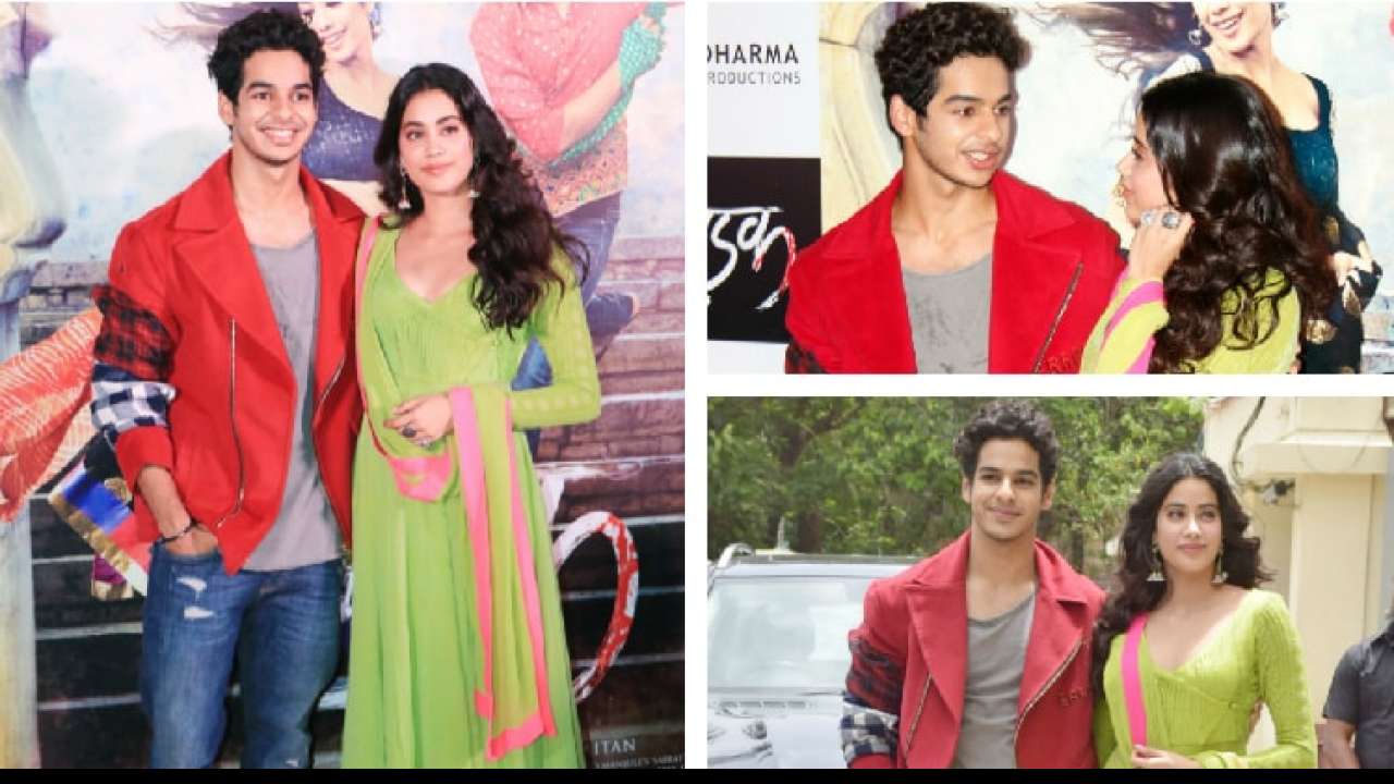 Ishaan Khatter and Janhvi Kapoor at the trailer launch of their film Dhadak