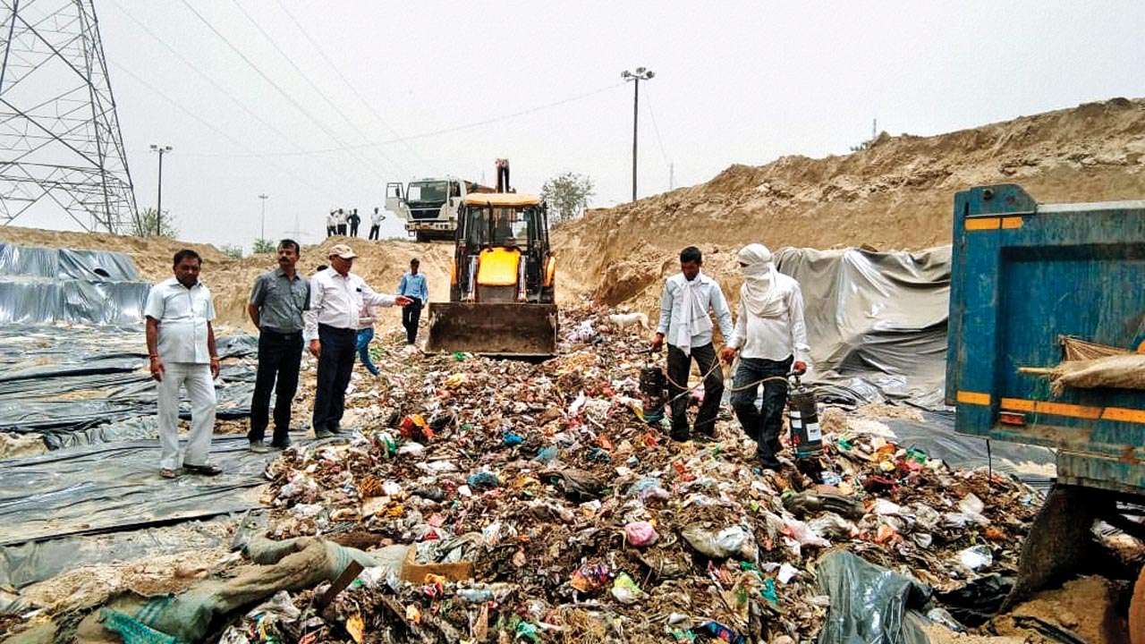 Waste dumping starts at Noida landfill