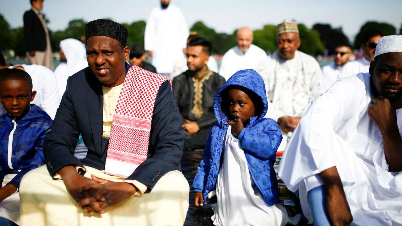 Muslims gather for Eid al-Fitr prayers