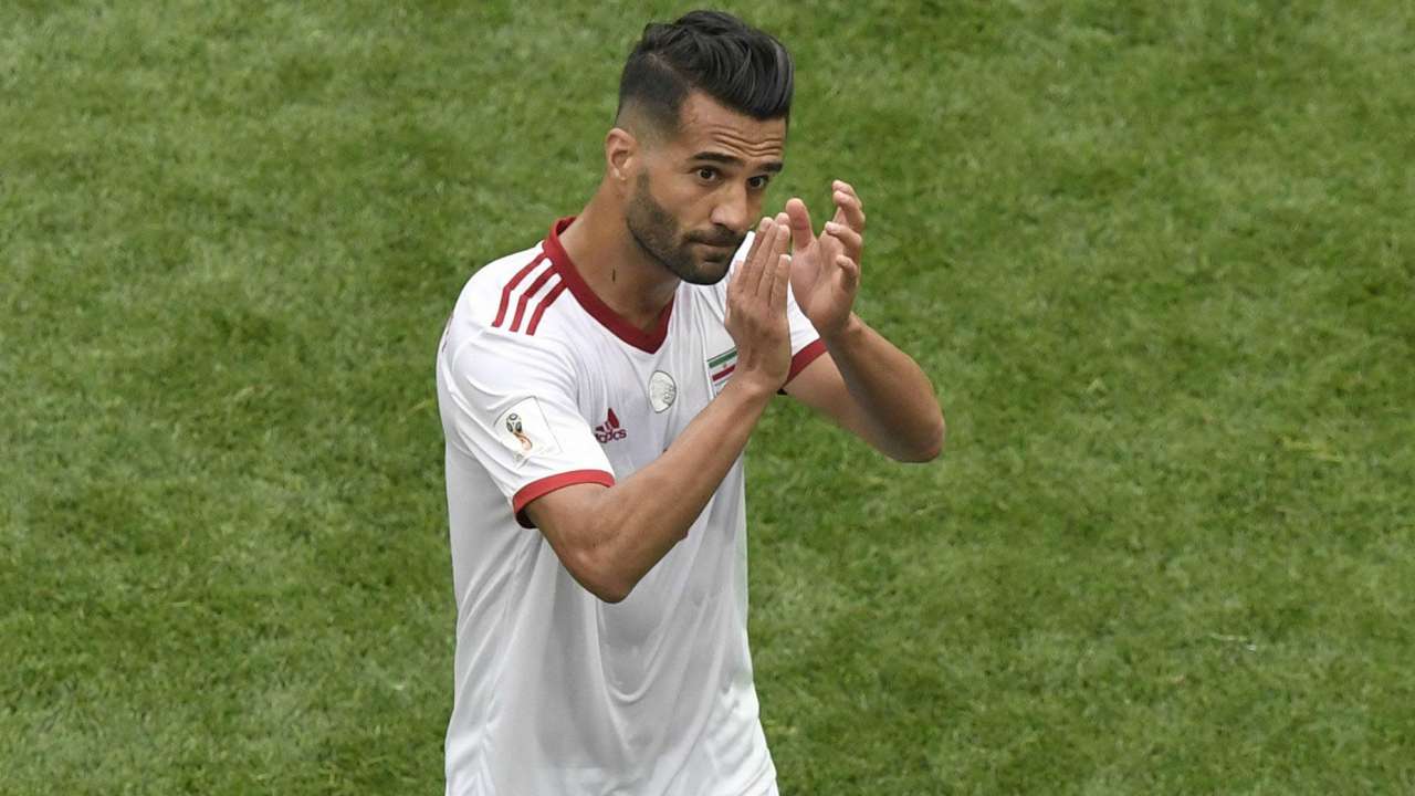 Masoud, en un partido con Irán del pasado Mundial.