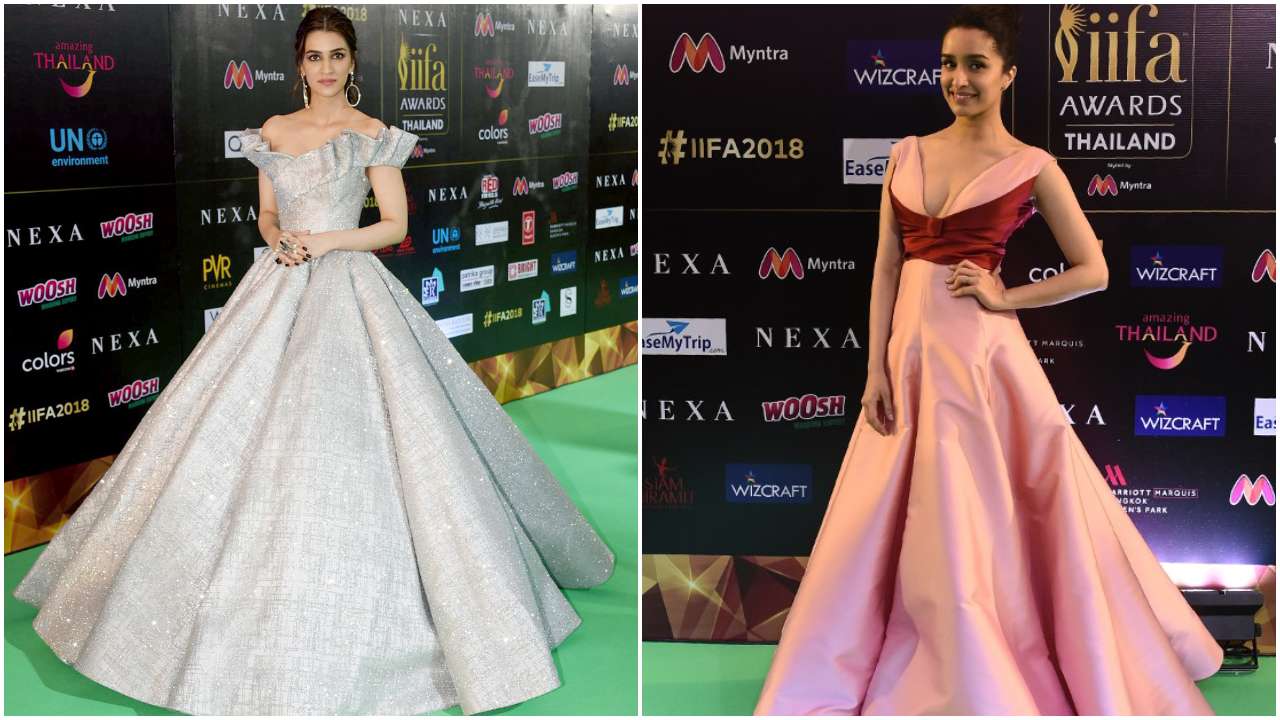 Kriti Sanon and Shraddha Kapoor standing out in their ball-gowns