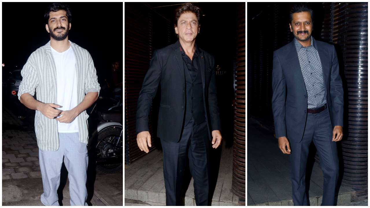 Harshvardhan, Shahrukh and Riteish at Aanand L Rai's birthday bash