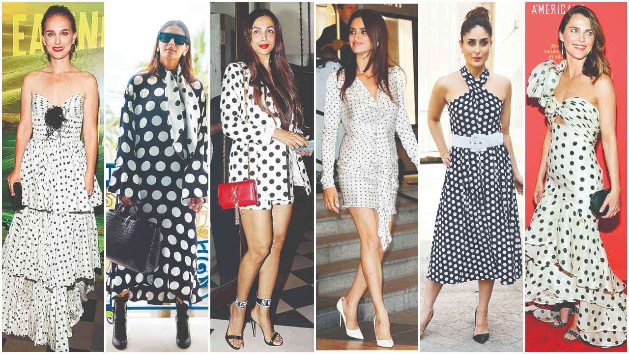 polka dot dress pakistani 2018