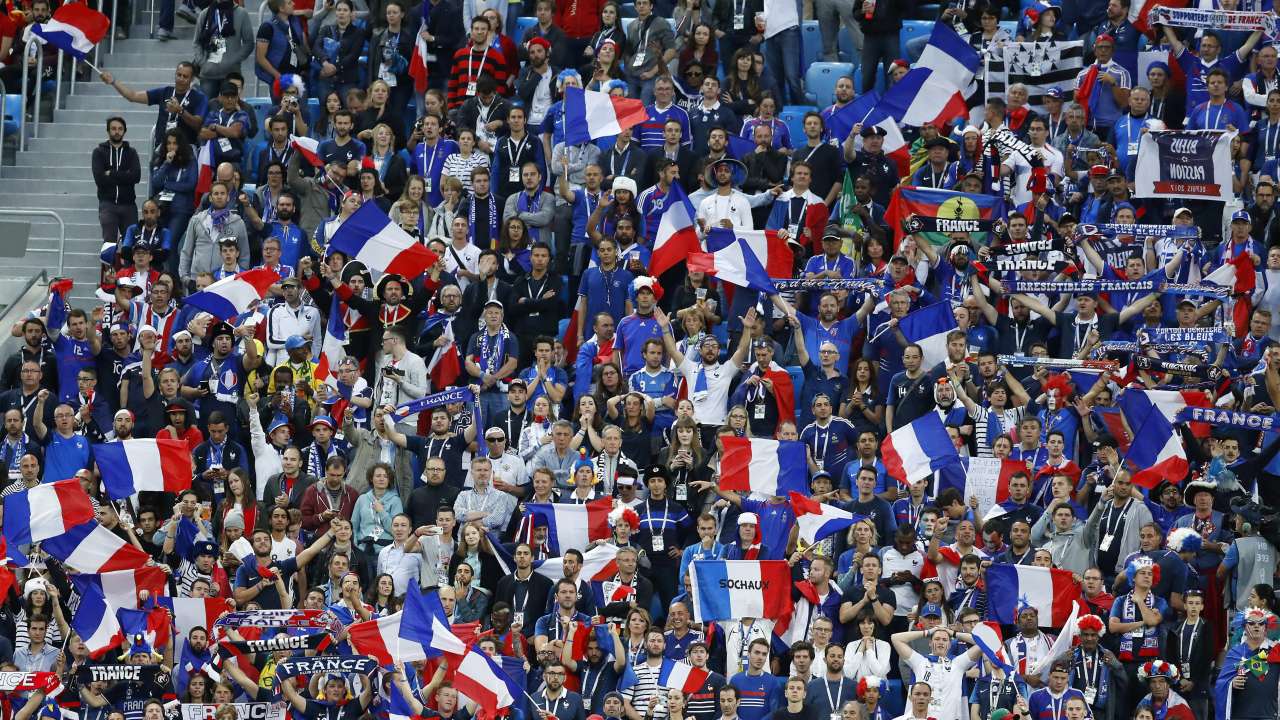 French fans celebrate win