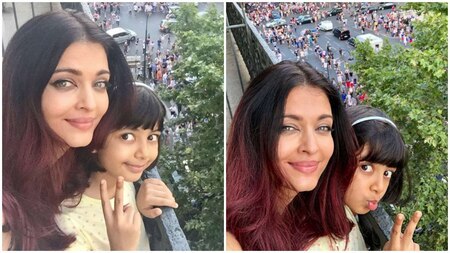 Aishwarya and Aaradhya having a ball of a time together