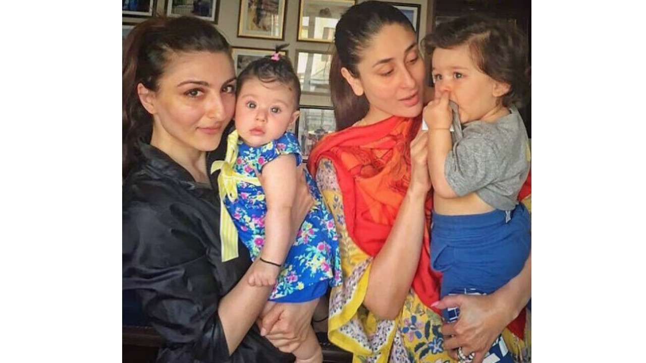 Another priceless moment of Soha and Kareena with Inaaya and Taimur