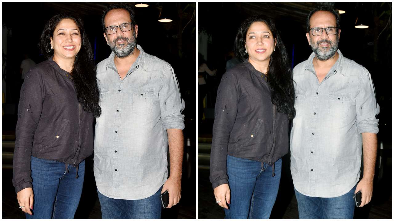 Anand L Rai arrives at the party with his wife