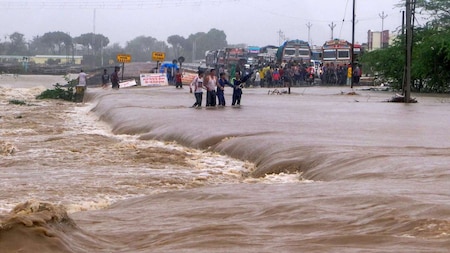 Floods in Gir-Somnath district of Gujarat