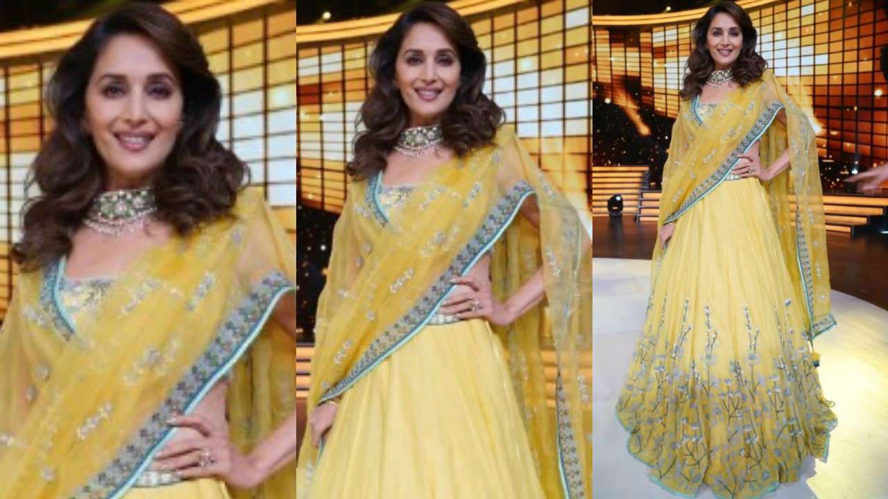 Madhuri's smile is brighter than the sunshine!