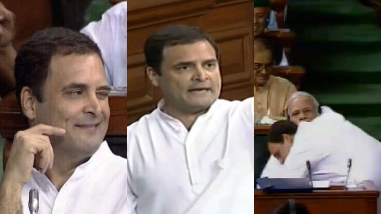 #bhukampaagaya: 'hit them hard where it hurts,' leaders salute rahul gandhi's speech, hug and wink routine