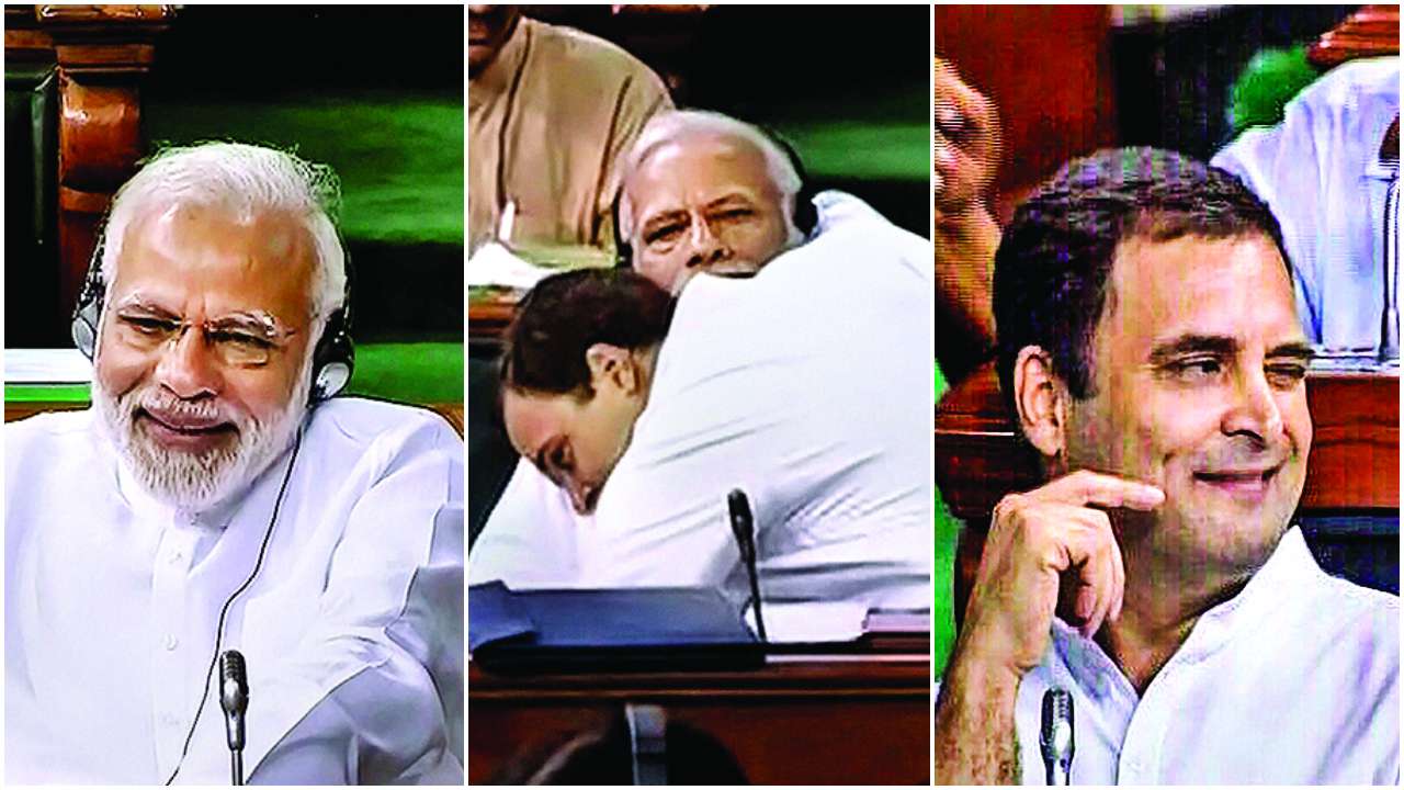 Image result for rahul gandhi embracing and winking