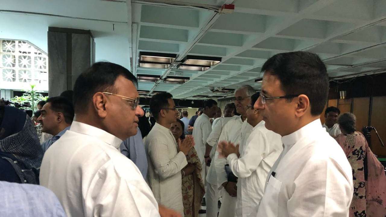 Randeep Surjewala greets party members