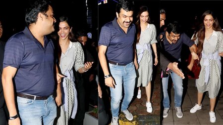 Deepika walked out hand-in-hand with her buddy