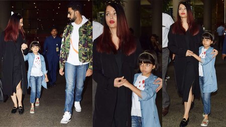 The Bachchans photographed at the airport