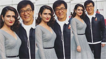 Fatima Sana Shaikh strikes a pose with Jackie Chan
