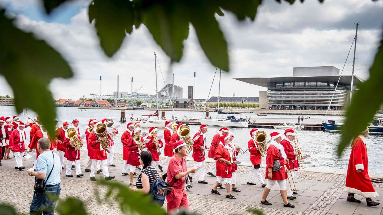 Santa parade in Denmark