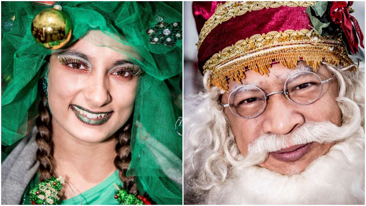 'Elf of the year' and Santa from Hong Kong