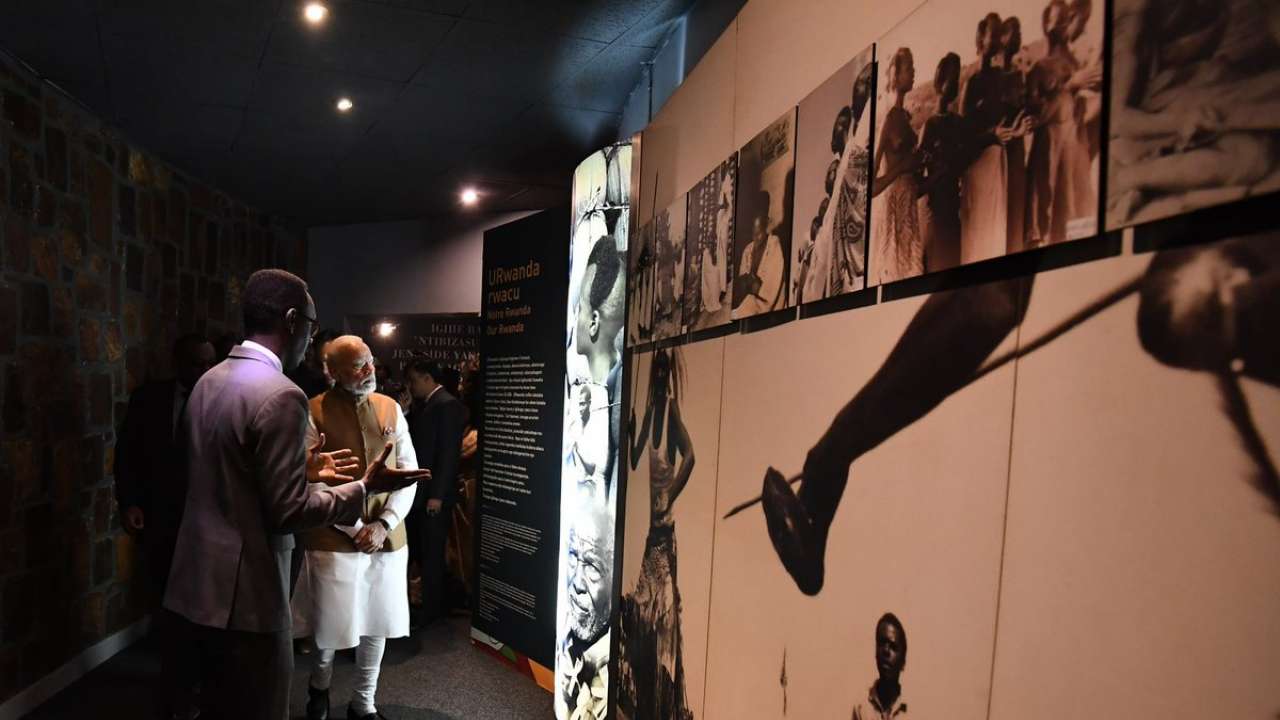 PM Modi visits the Rwanda Genocide Memorial Centre in Kigali