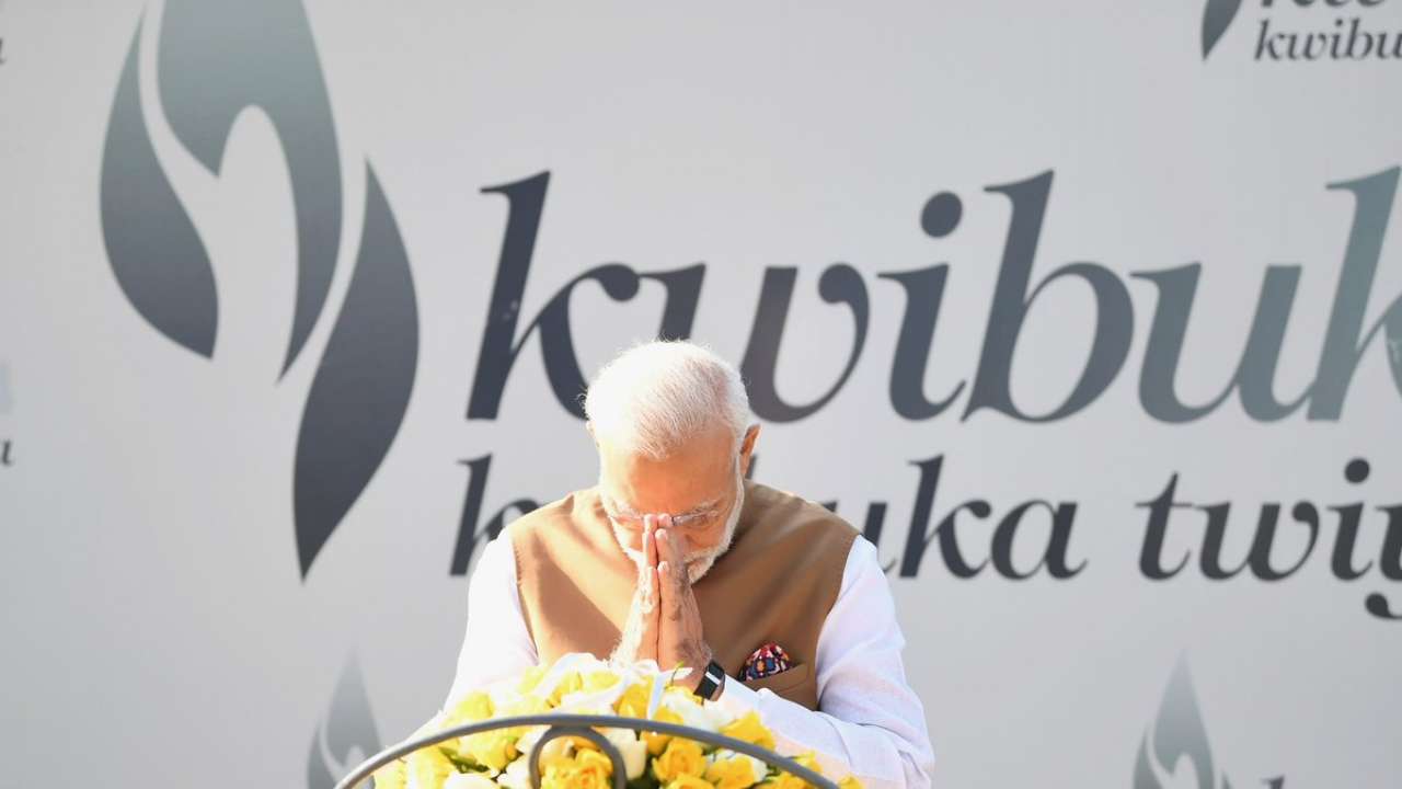 On his first ever visit to Rwanda, PM Modi honours victims of genocide at the memorial