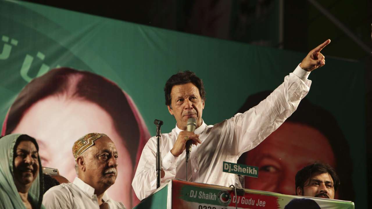 Imran delivers his speech