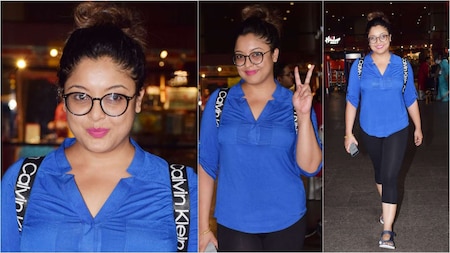 Tanushree Dutta goes unrecognizable at the airport