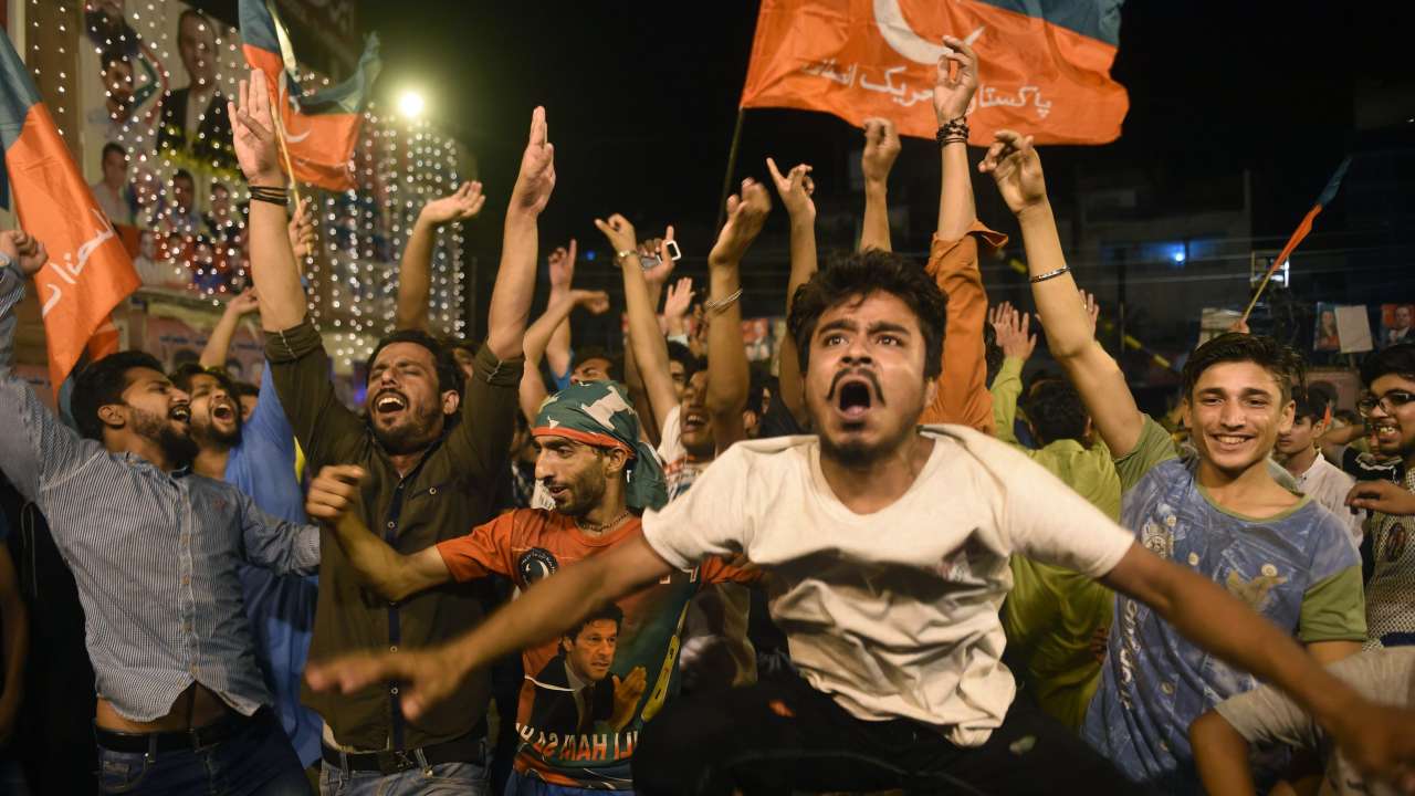 Pakistan Election 2018 Pti Supporters Throng Streets In Celebration