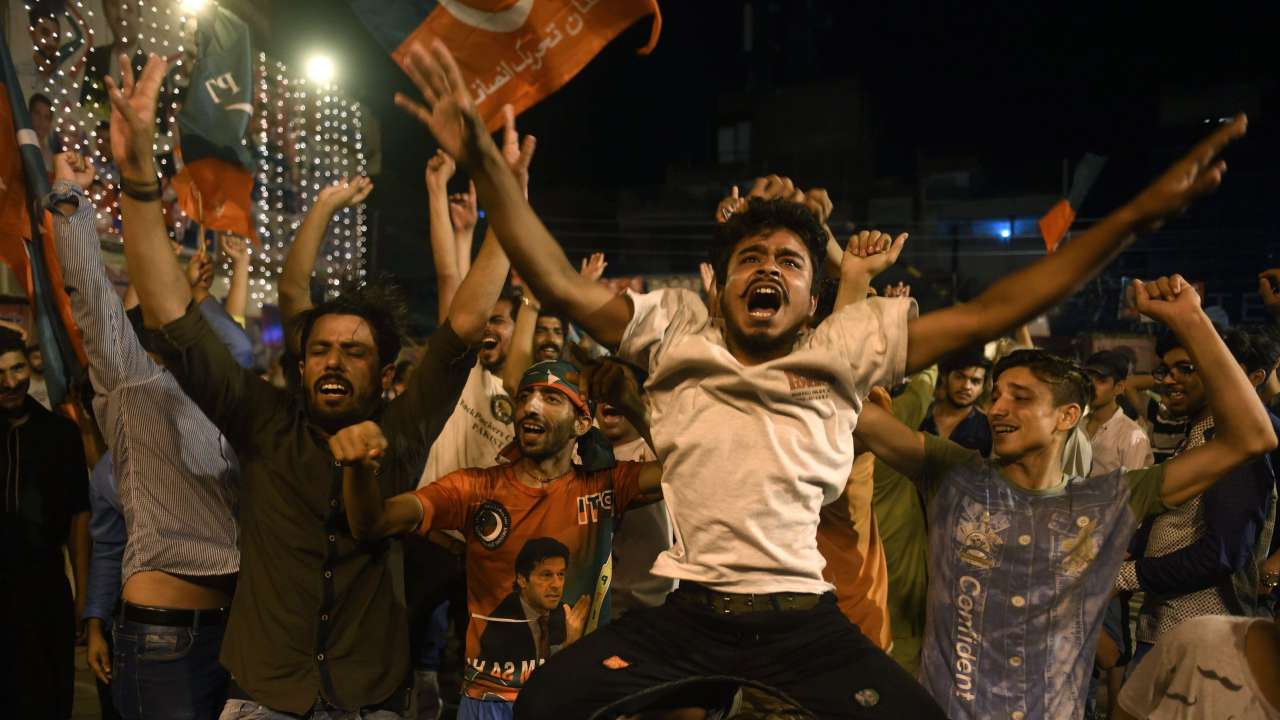 PTI supporters claim victory even as vote counting is underway